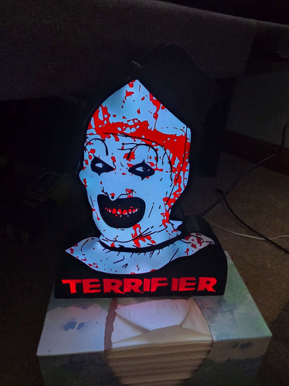 Terrifier 10"lightbox comes with onn leds ship 1-2 days by 3dCurioPrints