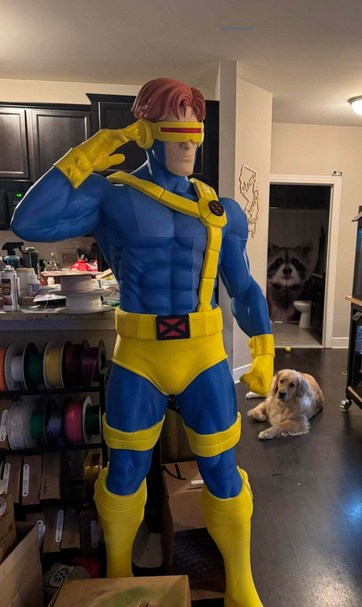 Life size 1:1 Cyclops X-Men 6 ft made to order 3 to 4 weeks by 3dCurioPrints