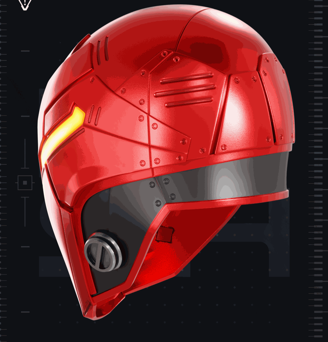 Immortal Red Hood helmet mask fitting heads up to 24 inches for cosplay