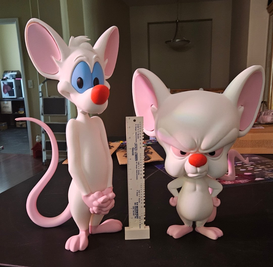 (2) pack 16" 1ft 4in Pinky + 1ft Brain by 3dCurioPrints