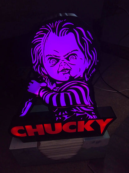Chucky 10" lightbox comes with onn led lights ships in 1-2 days by 3dCurioPrints