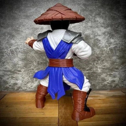 22-inch Raiden Mortal Kombat MK2 bust collectible figure by 3dCurioPrints, hand-finished with high detail