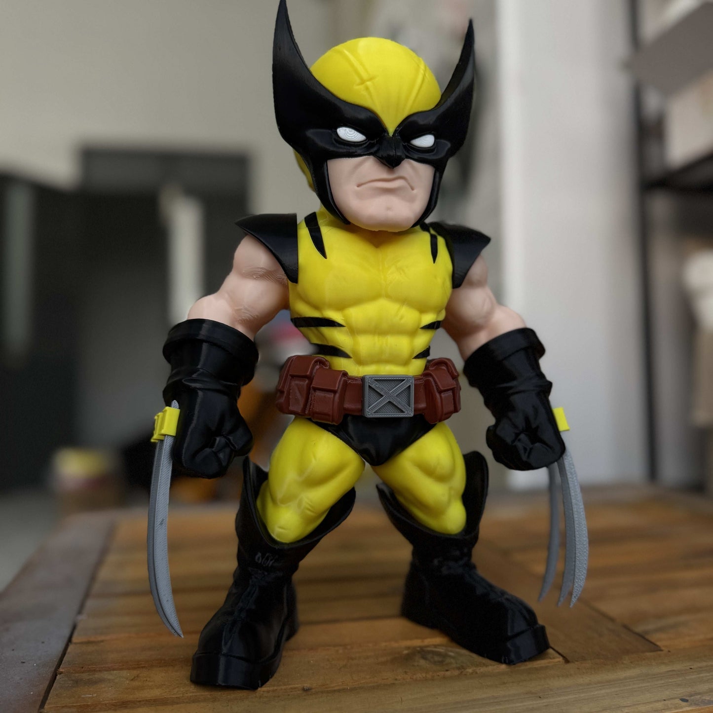 32 inch 1980s Wolverine suit in blue with red belt and black with brown belt options