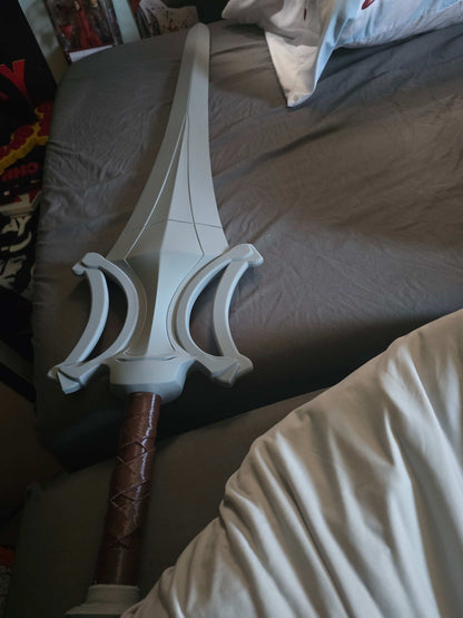 44-inch full size Masters of the Universe He-Man sword kit in two pieces for snap-and-glue assembly