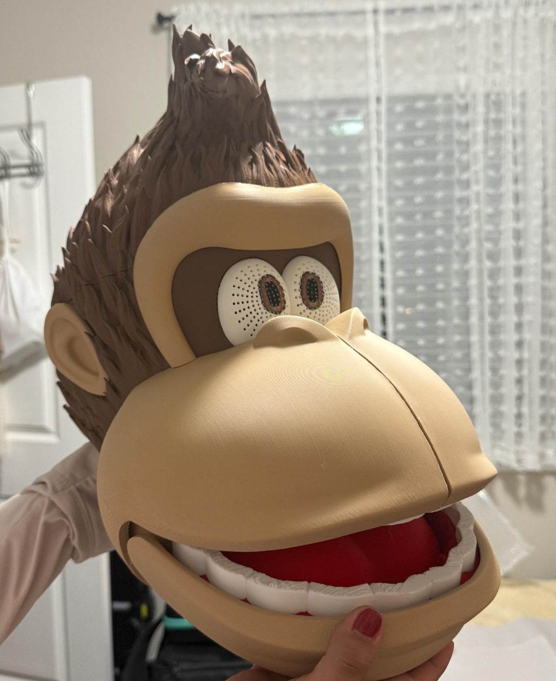 Donkey Kong helmet mask with magnets one size fit for cosplay and costume events