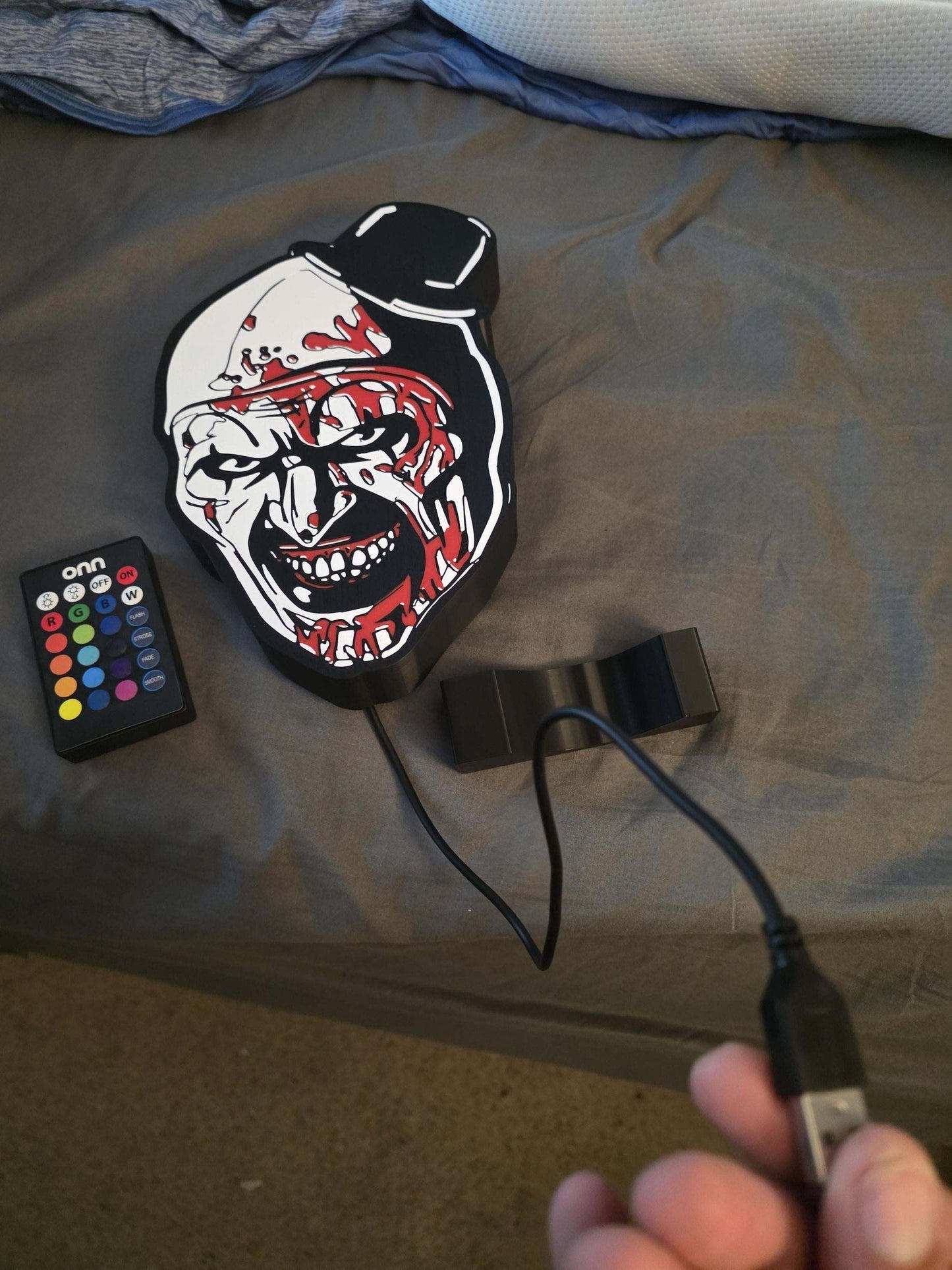 Terrifier art the clown lightbox with stand by 3dCurioPrints