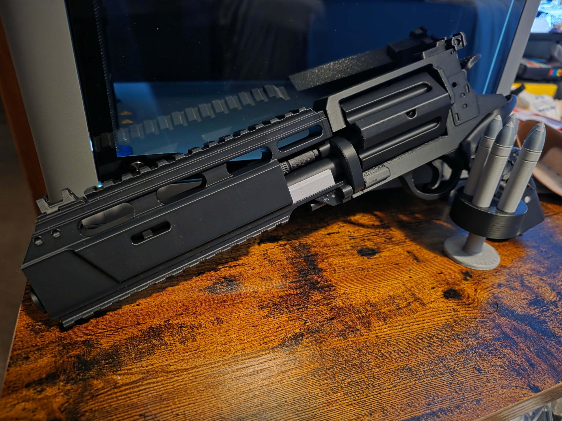 3D printed Resident Evil Requiem fake cosplay revolver prop for conventions