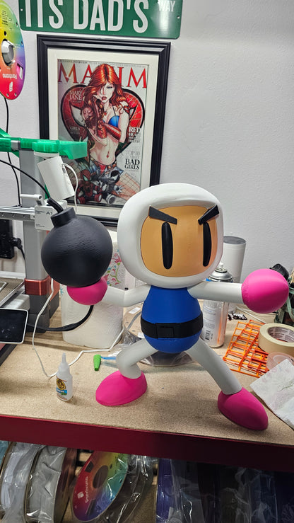 2ft tall 24" 80s Bomberman by 3dCurioPrints