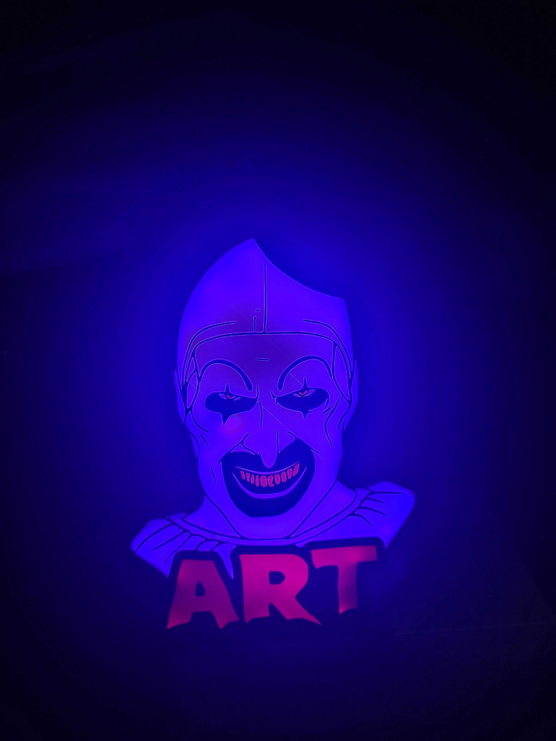 Art the Clown Terrifier LED backlit horror lightbox display