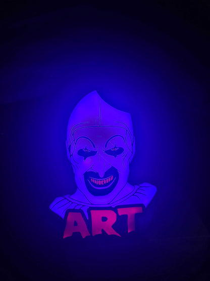 Art the Clown Terrifier LED backlit horror lightbox display