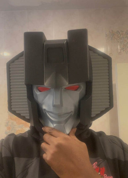 Starscream helmet mask cosplay size fits heads up to 24 inches Transformers accessory