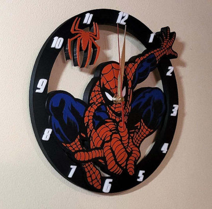 10" spider man clock hero superhero by 3dCurioPrints
