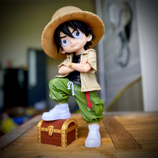 25-inch Urban Luffy One Piece figure massive statue with bold street-ready design