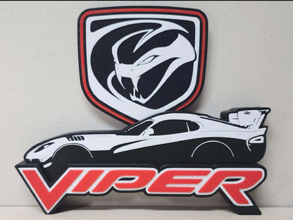 10"dodge viper wall art dest by 3dCurioPrints