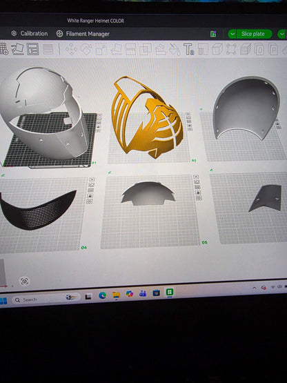 Full size white power ranger helmet mask with magnets