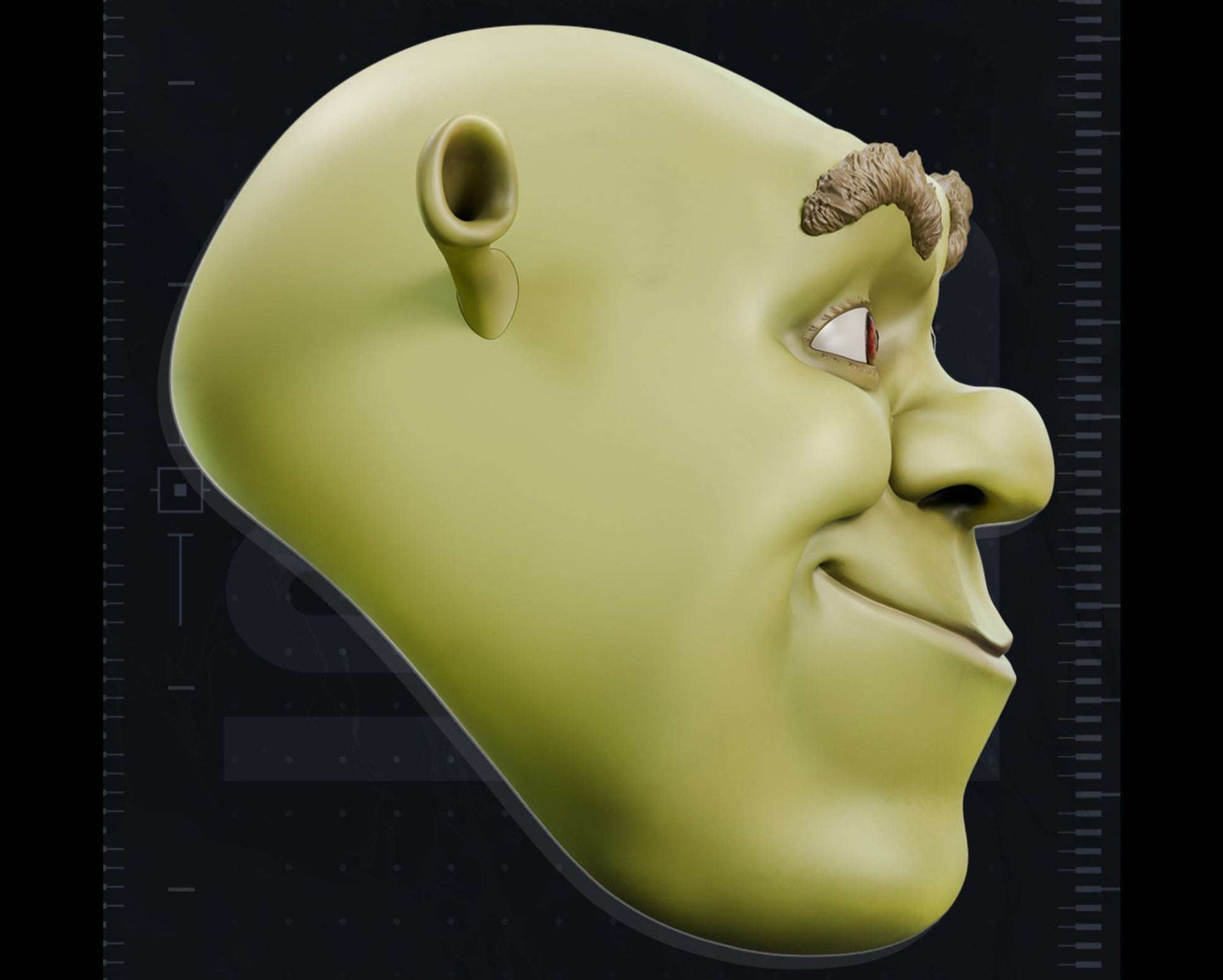 Shrek mask helmet cosplay prop fitting heads up to 24 inches for costume parties and collectibles