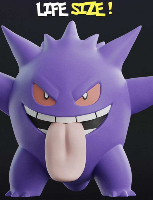 Large 1:1 full size 4ft 11in life size gengar #0094 pokemon bust statue figure by 3dCurioPrints