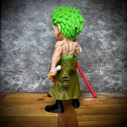 18-inch Zoro One Piece sword replica display with self-assembly glue-in design