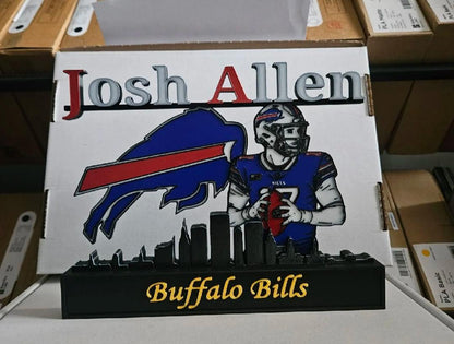 All sports 10-inch nameplate featuring customizable NFL, NBA, and MLB athlete names like Jordan, Kobe, LeBron, Curry, Ohtani, and Brady