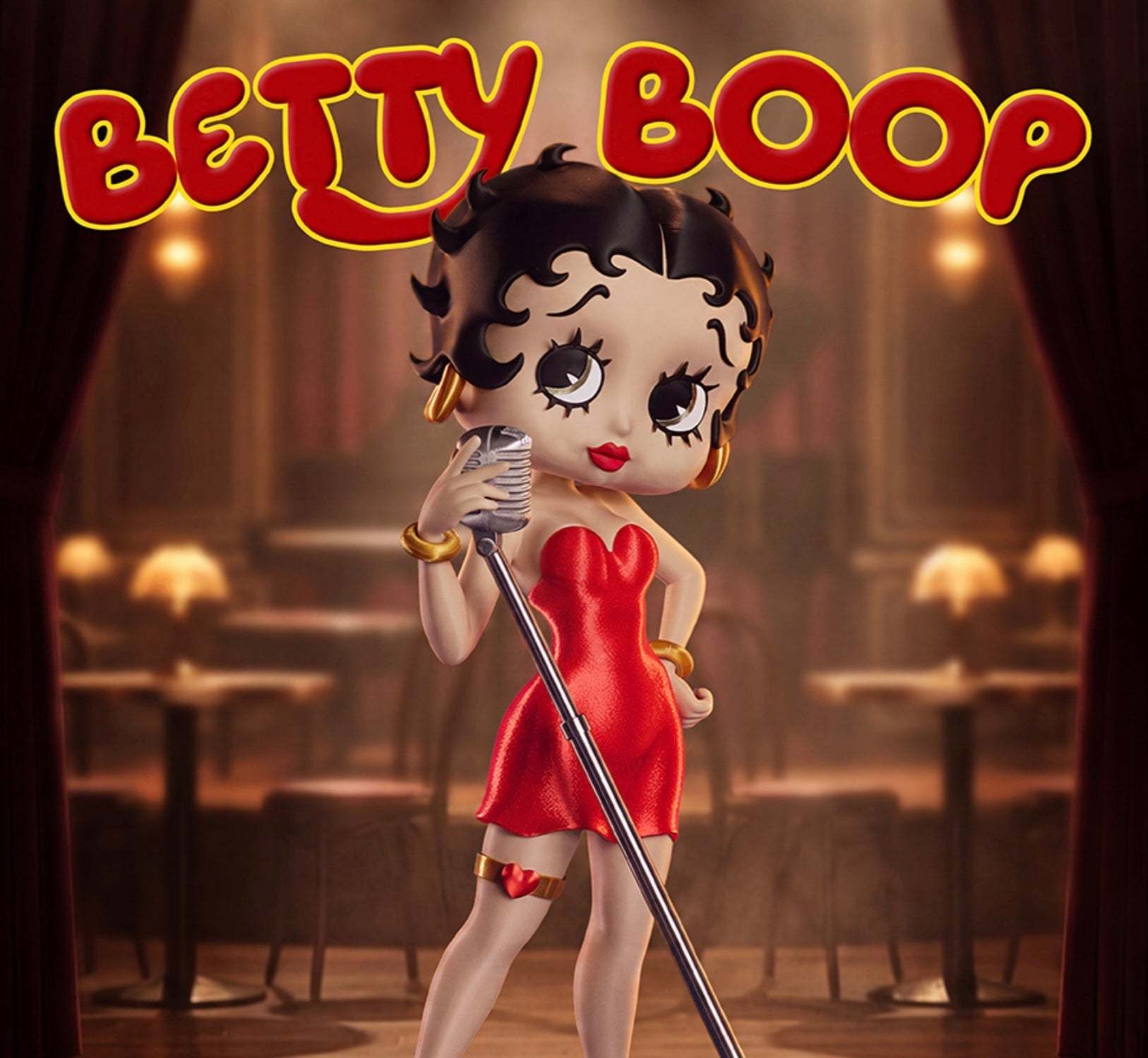 17" or 20" Betty Boop Colored Version Microphone Prop Glued On Your Side by 3dCurioPrints