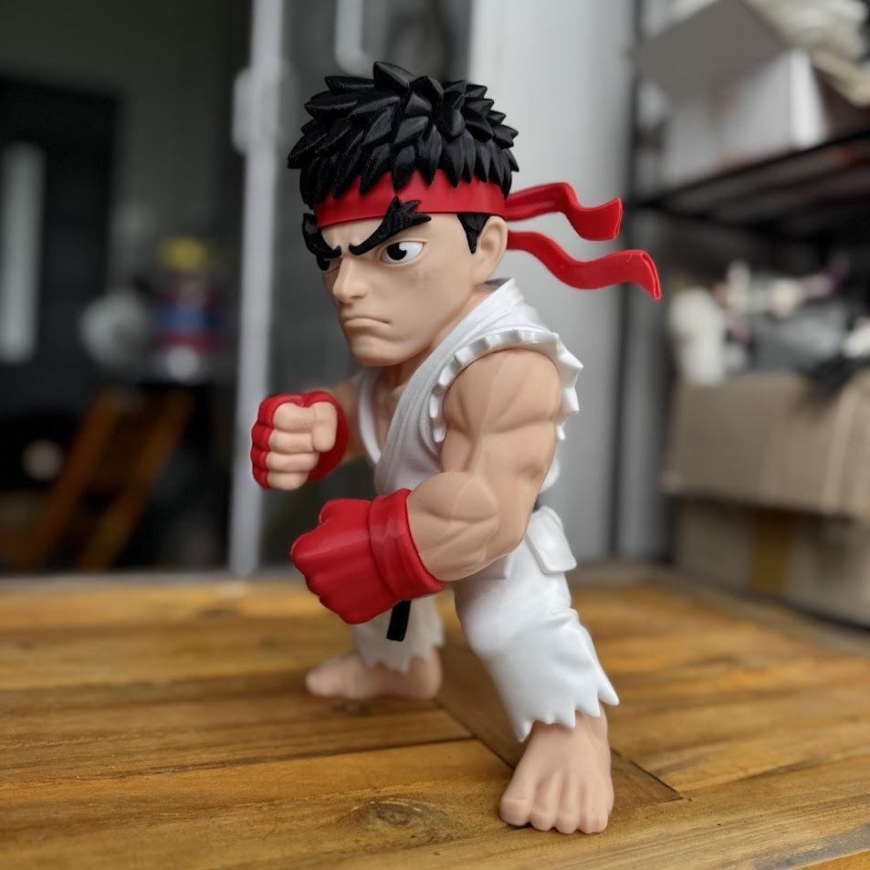 22-inch Ryu Street Fighter bust statue for gaming room display