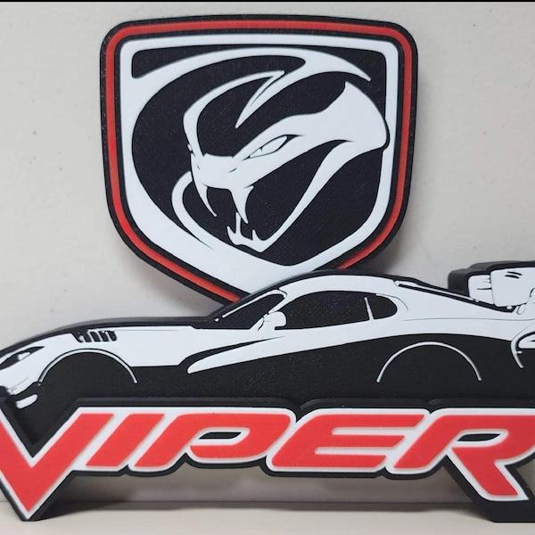 10"dodge viper wall art dest by 3dCurioPrints
