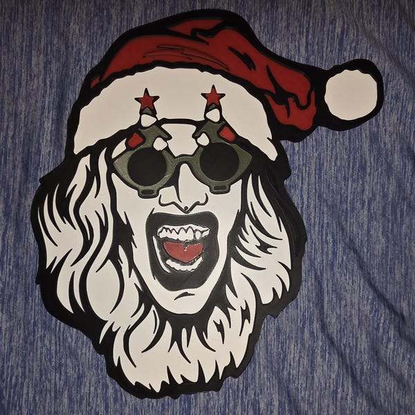 10" terrifier art the clown santa suit logo by 3dCurioPrints