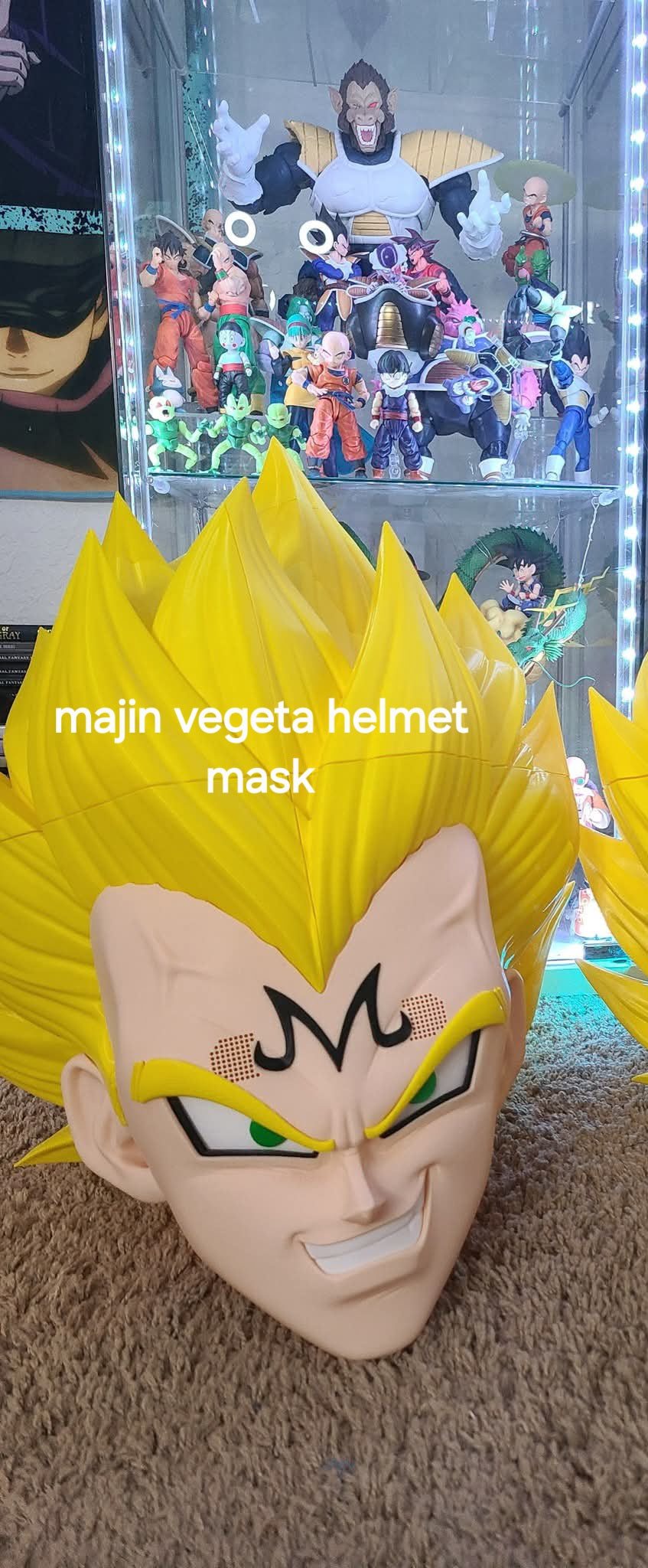 Majin Vegeta helmet mask with magnetic fasteners for cosplay and photo shoots