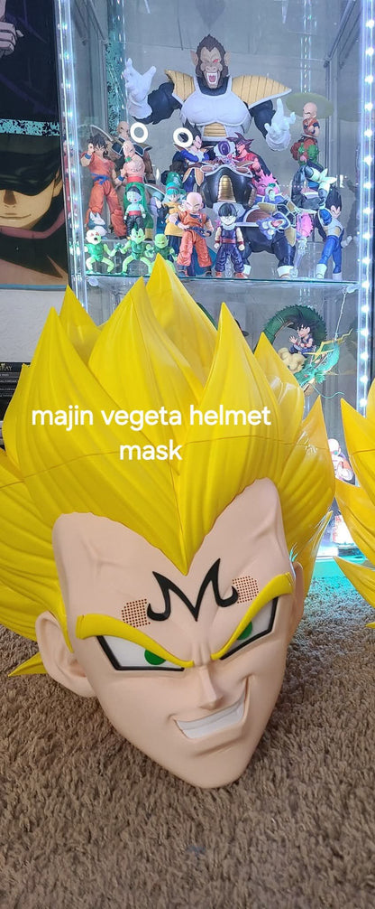 Majin Vegeta helmet mask with magnetic fasteners for cosplay and photo shoots
