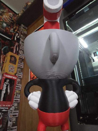 Large 10" cuphead bust statue figure made to order by 3dCurioPrints