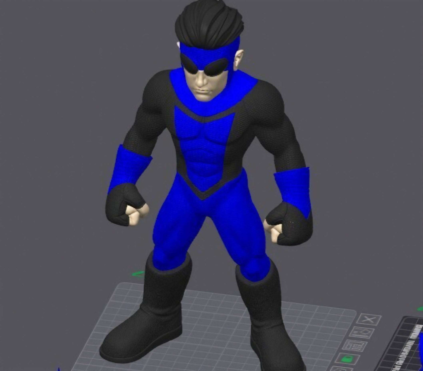 26 inch Invincible Man superhero giant display figure in blue suit for collectors and fans
