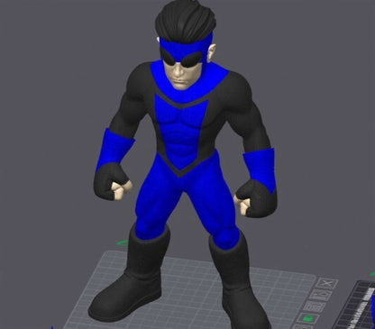 26 inch Invincible Man superhero giant display figure in blue suit for collectors and fans