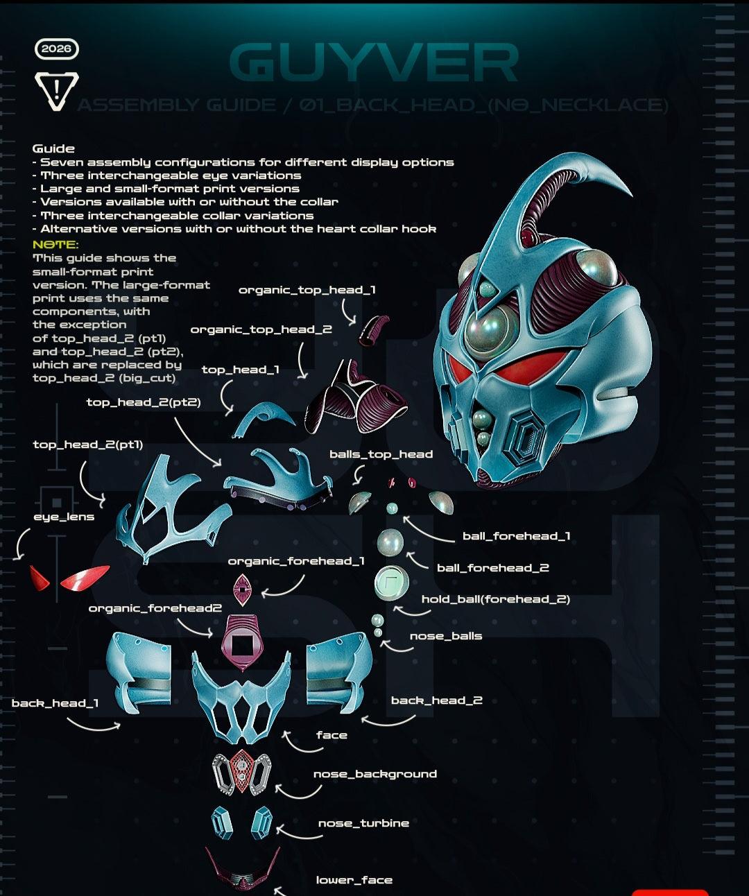 Blue Bio-Booster Armored Guyver helmet cosplay fit up to 24 inch head