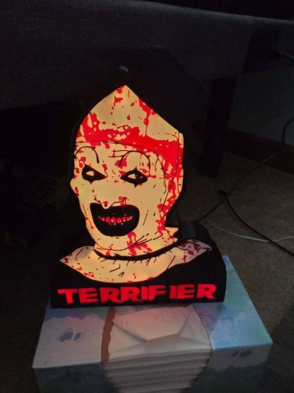 Terrifier 10"lightbox comes with onn leds ship 1-2 days by 3dCurioPrints