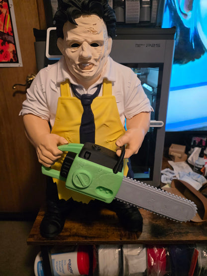23" tall massive Leatherface bust from Texas Chainsaw Massacre with chainsaw
