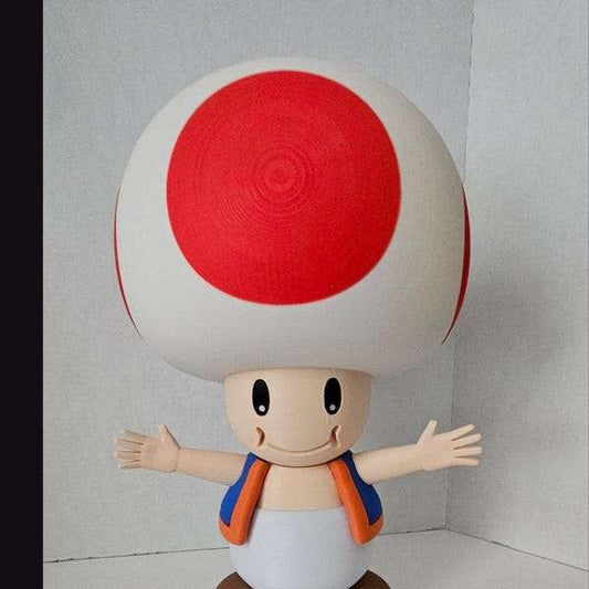 Large 20" 1:1 Toad Mario bust statue figure made to order by 3dCurioPrints