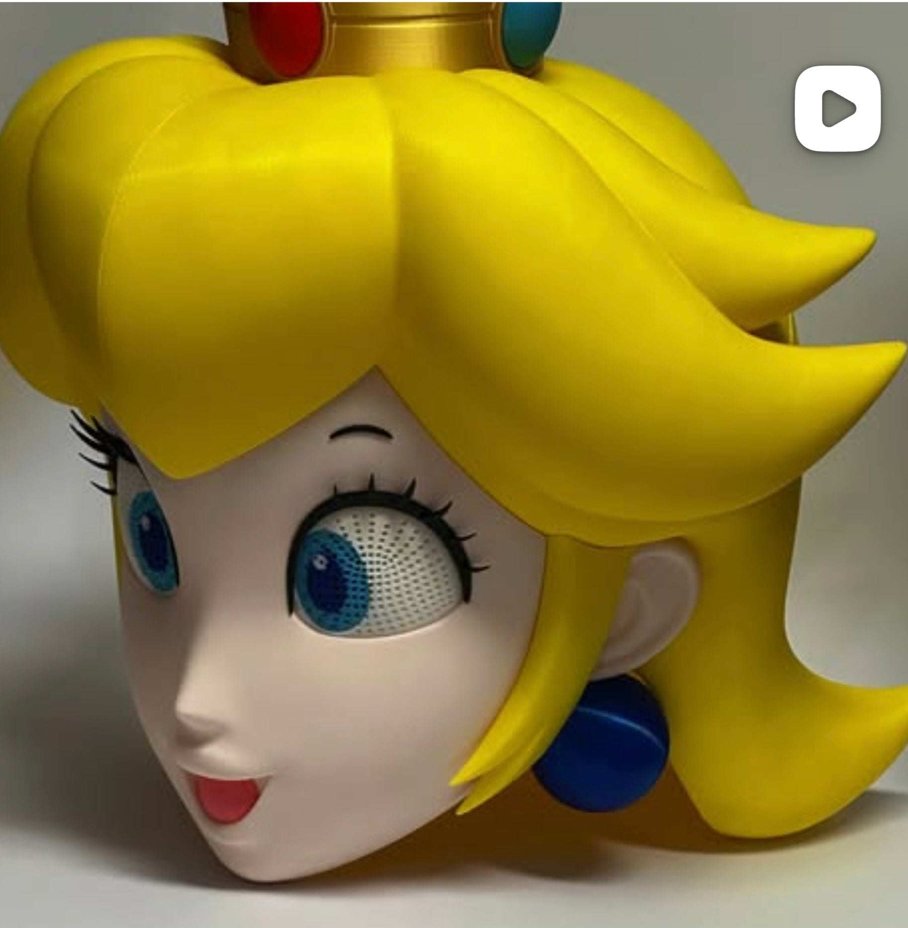 Princess Peach helmet mask with magnetic fasteners one size fits all cosplay accessory