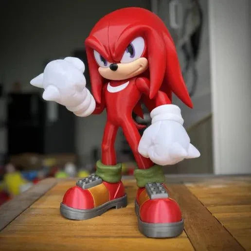 19 inch Knuckles bust statue from Sonic the Hedgehog on display shelf
