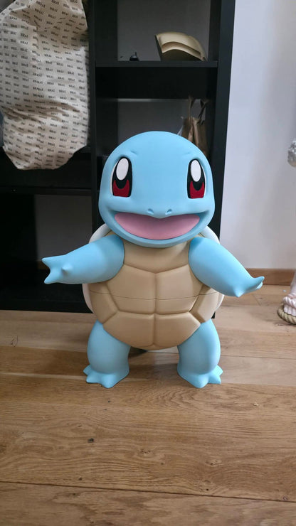 Full size 1ft 7in Pokemon Squirtle bust statue with detailed shell and bright eyes, made to order collectible figure